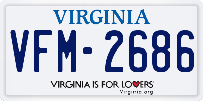 VA license plate VFM2686