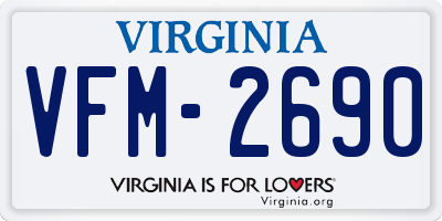 VA license plate VFM2690