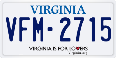 VA license plate VFM2715