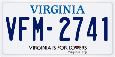 VA license plate VFM2741