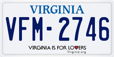 VA license plate VFM2746