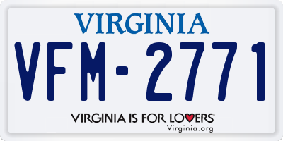 VA license plate VFM2771