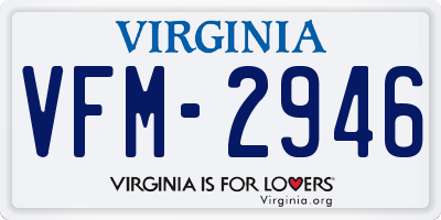 VA license plate VFM2946
