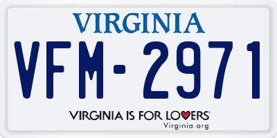 VA license plate VFM2971