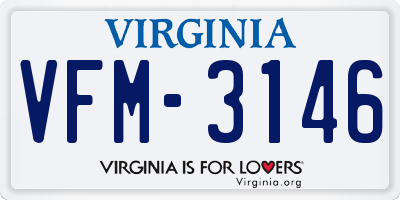 VA license plate VFM3146