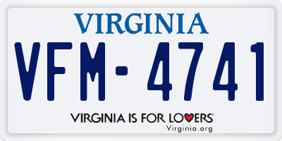 VA license plate VFM4741