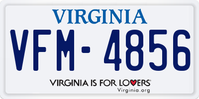 VA license plate VFM4856