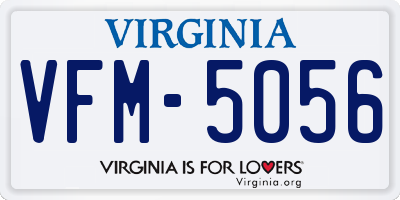 VA license plate VFM5056