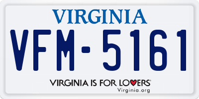 VA license plate VFM5161
