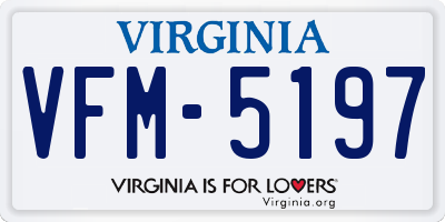 VA license plate VFM5197