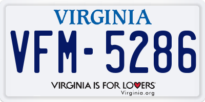 VA license plate VFM5286