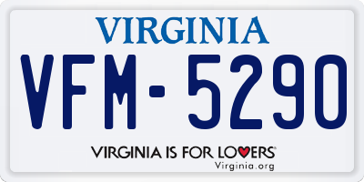 VA license plate VFM5290