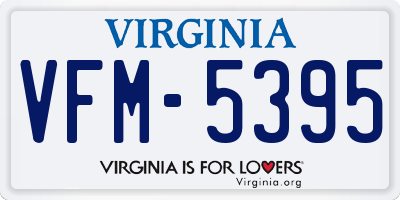 VA license plate VFM5395