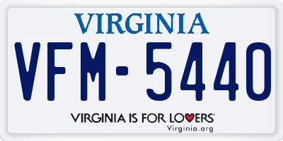 VA license plate VFM5440