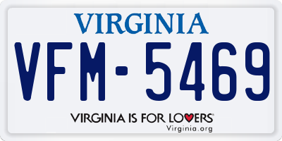 VA license plate VFM5469
