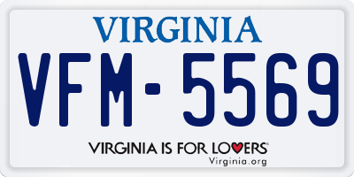 VA license plate VFM5569