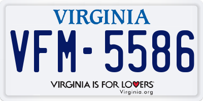 VA license plate VFM5586
