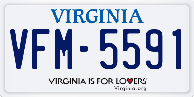 VA license plate VFM5591