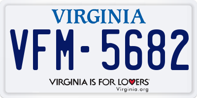 VA license plate VFM5682