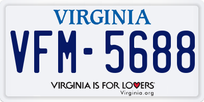 VA license plate VFM5688