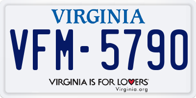 VA license plate VFM5790