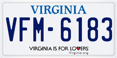 VA license plate VFM6183