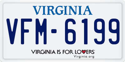 VA license plate VFM6199