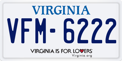 VA license plate VFM6222