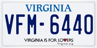 VA license plate VFM6440