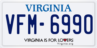VA license plate VFM6990