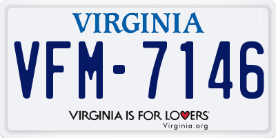 VA license plate VFM7146