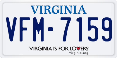 VA license plate VFM7159