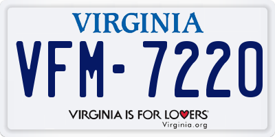 VA license plate VFM7220