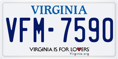 VA license plate VFM7590