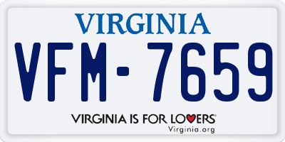 VA license plate VFM7659
