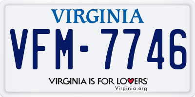 VA license plate VFM7746