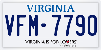 VA license plate VFM7790