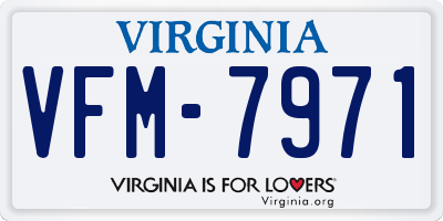 VA license plate VFM7971