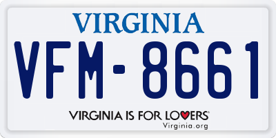 VA license plate VFM8661