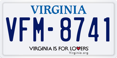 VA license plate VFM8741