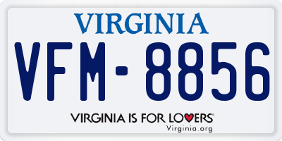 VA license plate VFM8856