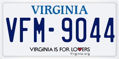 VA license plate VFM9044