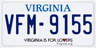 VA license plate VFM9155