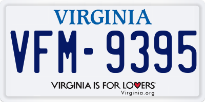 VA license plate VFM9395