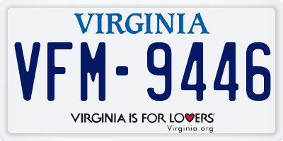 VA license plate VFM9446