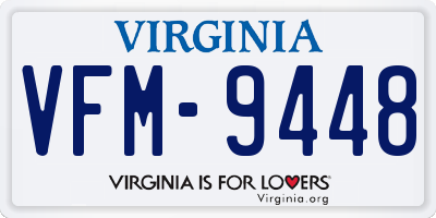 VA license plate VFM9448