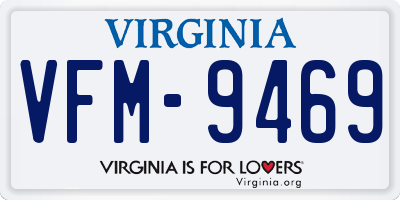 VA license plate VFM9469