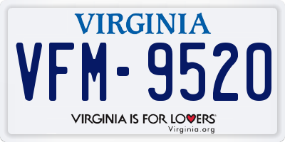 VA license plate VFM9520