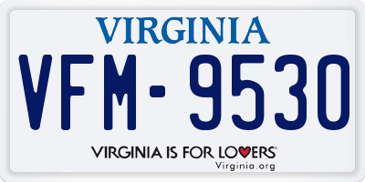 VA license plate VFM9530