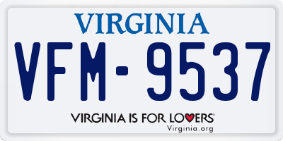 VA license plate VFM9537